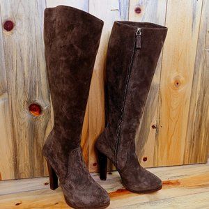 RALPH LAUREN COLLECTION Italian Suede Platform Boots Size 41